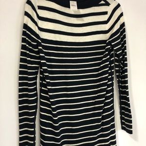 NWT loft navy and white stripes tunic sweater